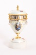 A miniature Swiss silver guilloche enamel cercles tournants timepiece, circa 1900